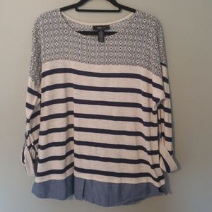 Style & Co. Multi pattern top
